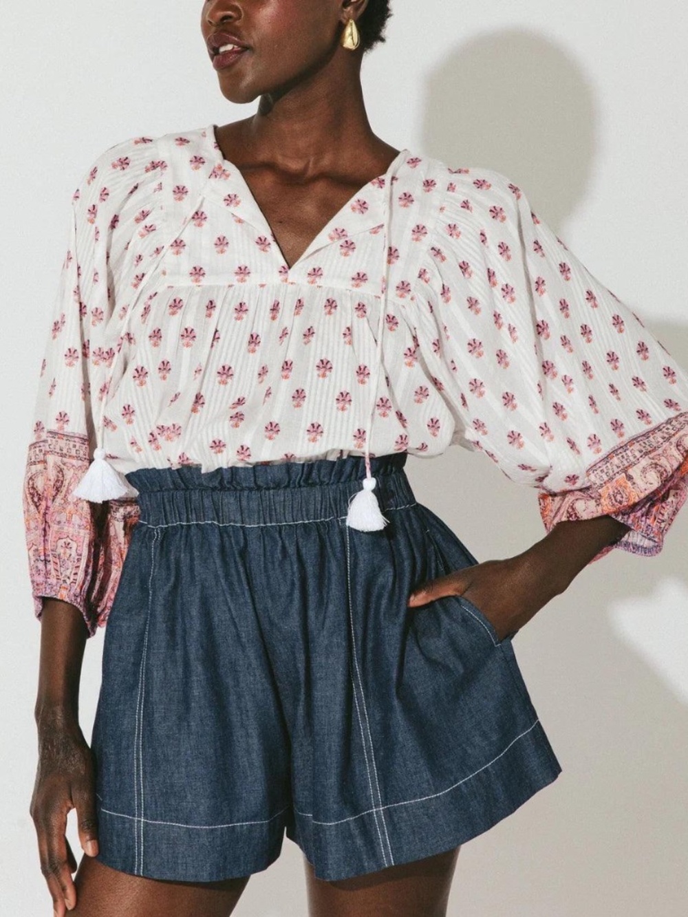 Cleobella Tawny Blouse Mahal Print Shirt